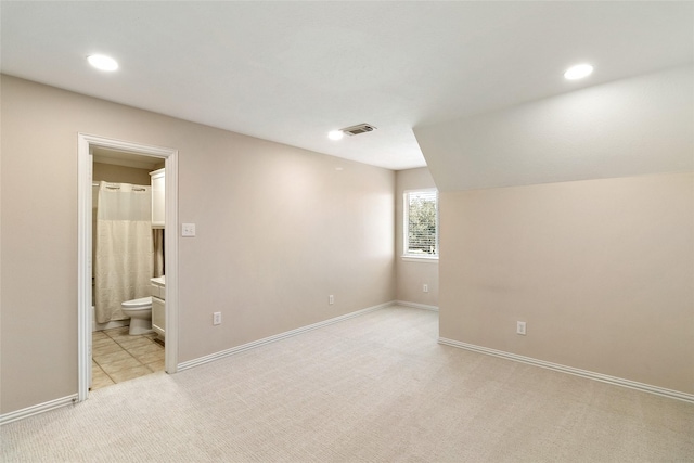 interior space with light colored carpet