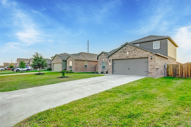 view of front of property featuring a front yard