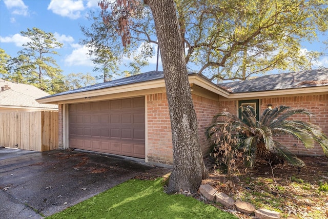 view of home's exterior featuring a garage