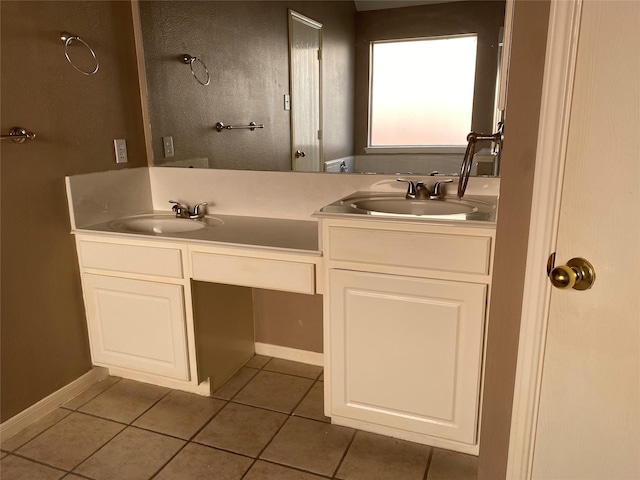 bathroom featuring tile patterned floors and vanity