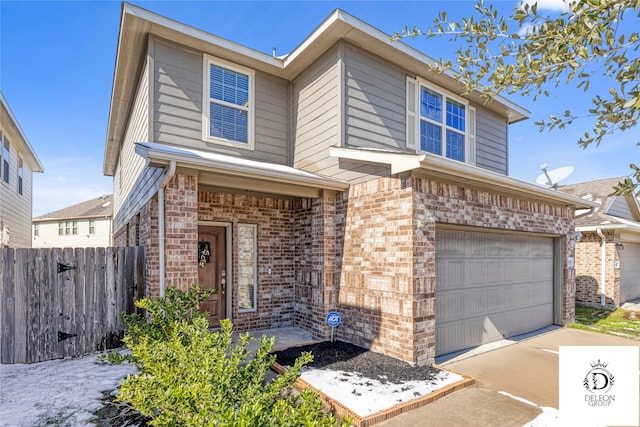 view of front of home featuring a garage