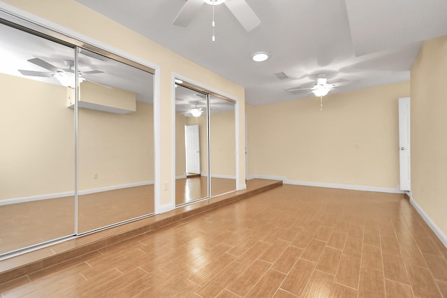 empty room featuring ceiling fan