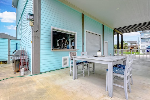 view of patio featuring area for grilling