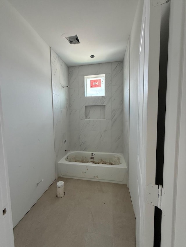 bathroom featuring separate shower and tub