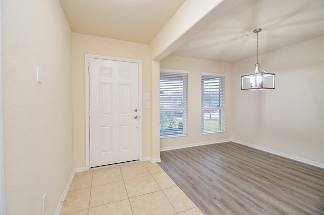 view of tiled foyer entrance