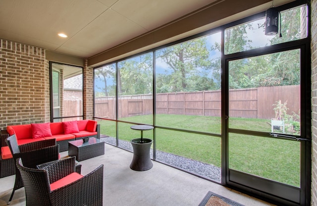 view of sunroom / solarium