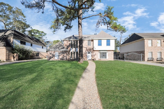 view of front of property with a front yard