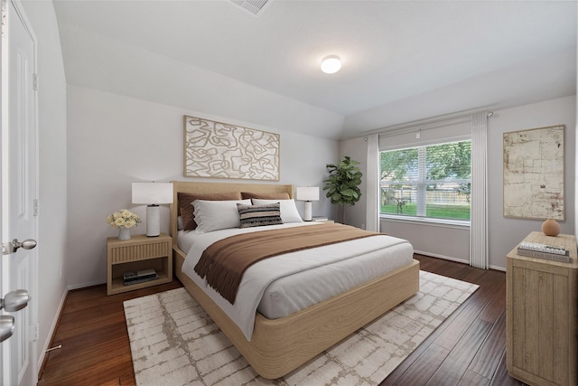 bedroom featuring hardwood / wood-style flooring