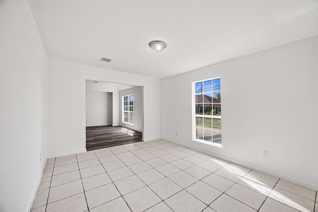 view of tiled spare room