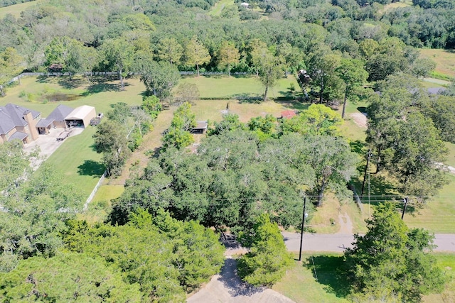 drone / aerial view with a rural view