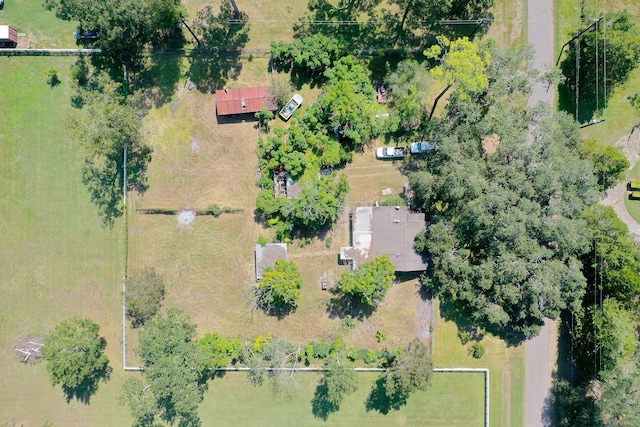 drone / aerial view with a rural view