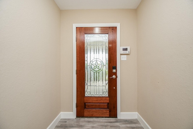 interior space with light wood-type flooring