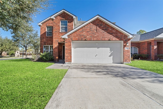 front facade featuring a front lawn