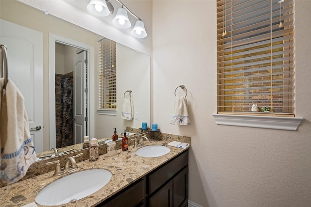 bathroom featuring vanity and plenty of natural light