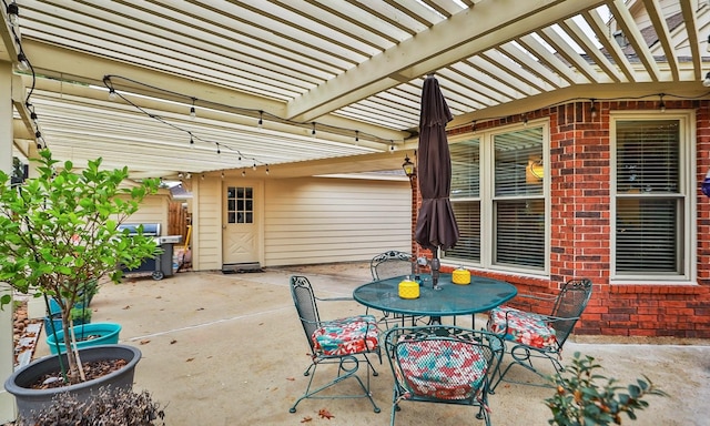 view of patio / terrace with a pergola