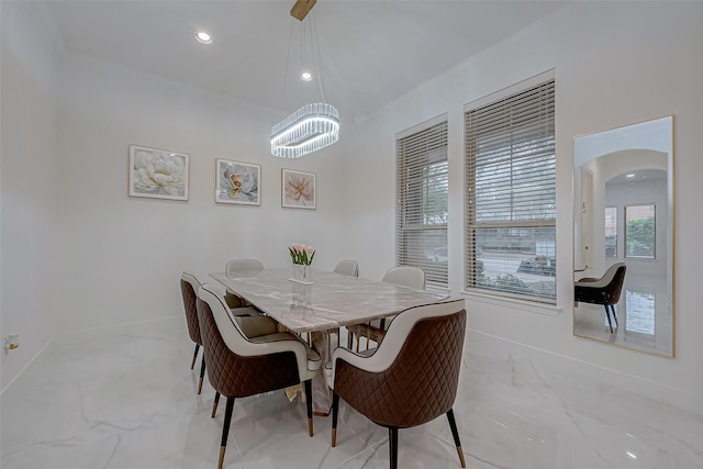 view of dining area