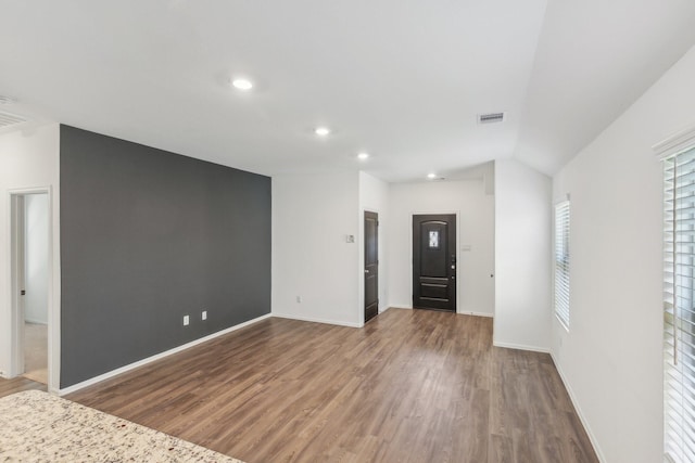 interior space featuring dark wood-type flooring