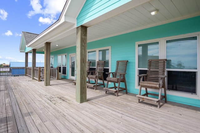 view of wooden deck