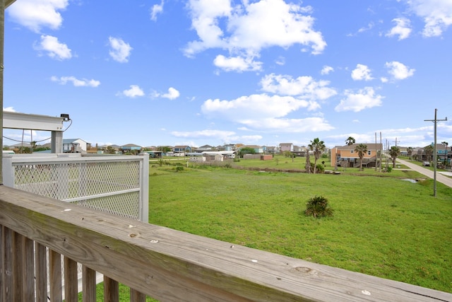 view of yard with a residential view