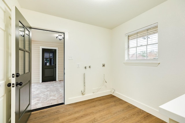 empty room featuring hardwood / wood-style flooring