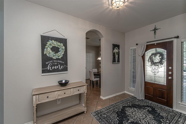 view of tiled entryway