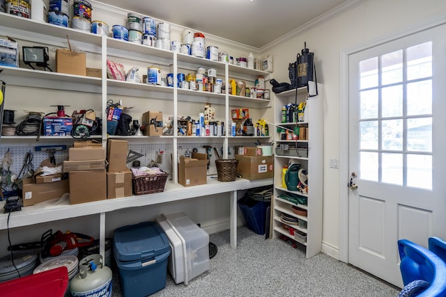 view of storage room