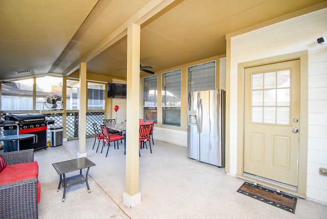 view of patio / terrace with a grill