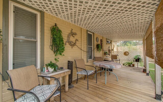 view of wooden terrace