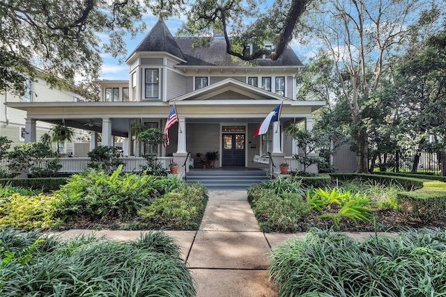 victorian home featuring a porch