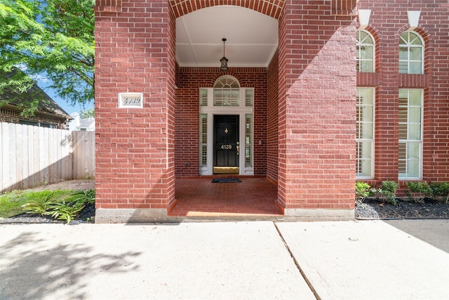 view of doorway to property