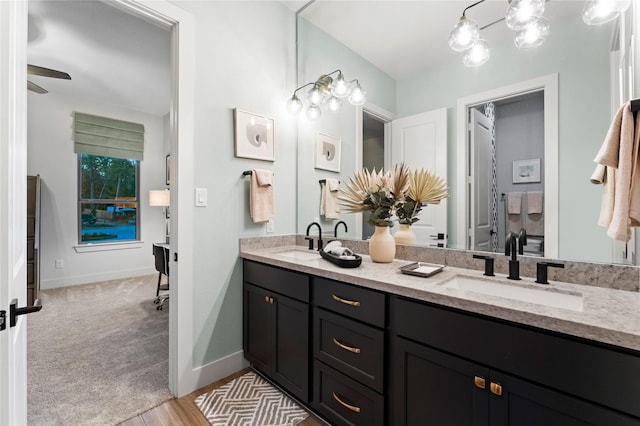 bathroom with vanity