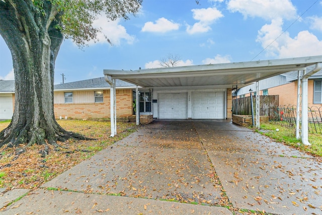 view of front of home featuring a garage