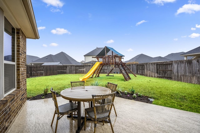 view of patio / terrace with a playground