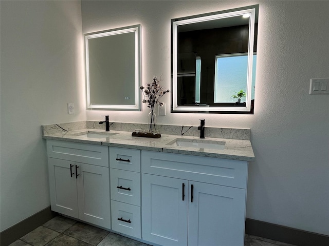 bathroom featuring vanity and tile patterned floors