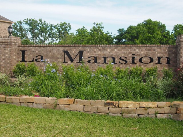 view of community sign