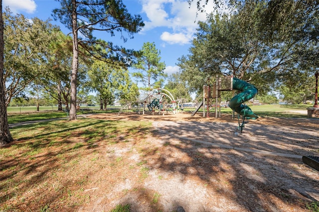 exterior space featuring a playground