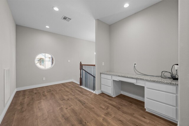 interior space with wood-type flooring