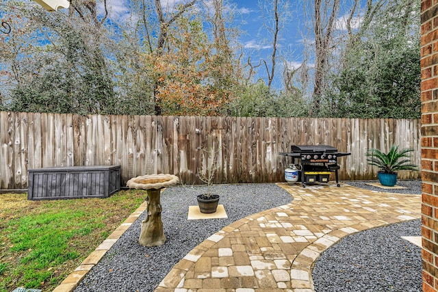 view of patio / terrace featuring grilling area