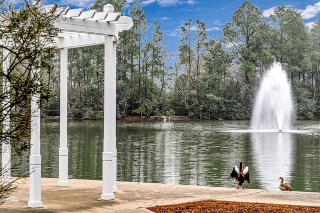 view of water feature