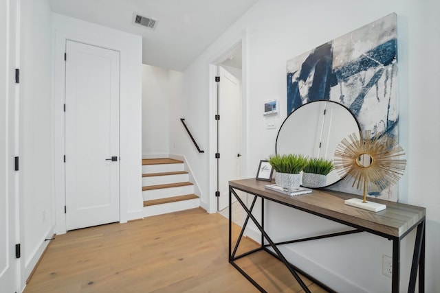 interior space featuring light hardwood / wood-style flooring