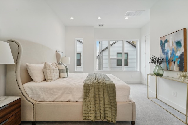 view of carpeted bedroom