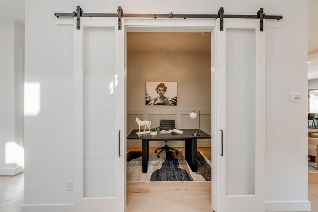 2434 Quenby St, Houston, TX 77005 - office area with a barn door