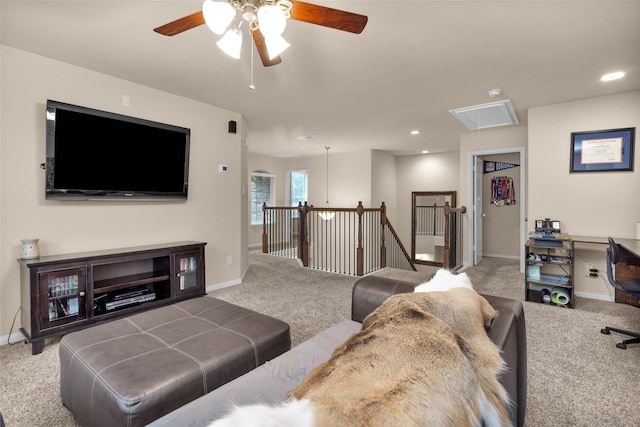 view of carpeted living room