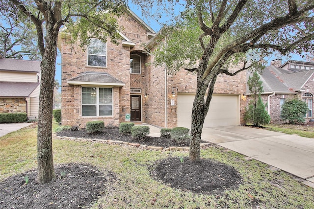 view of property with a garage