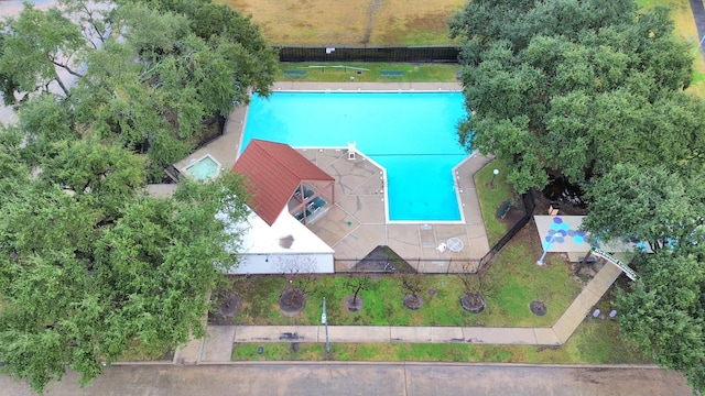 birds eye view of property