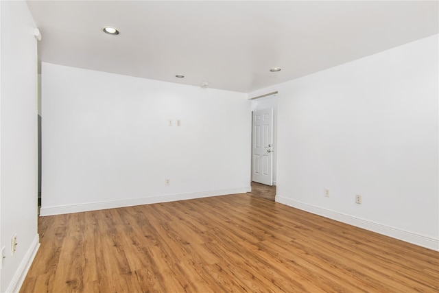 empty room featuring light wood-type flooring