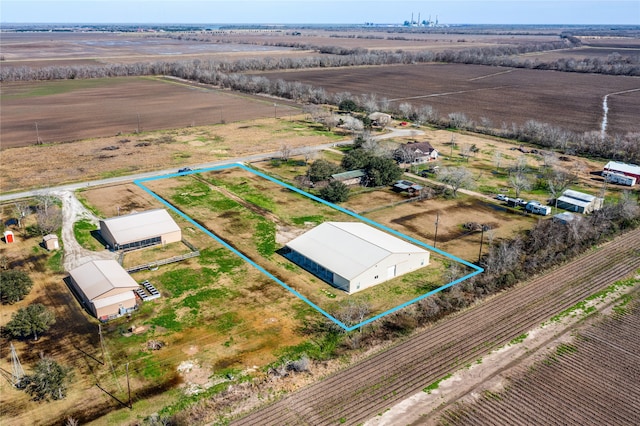 bird's eye view with a rural view