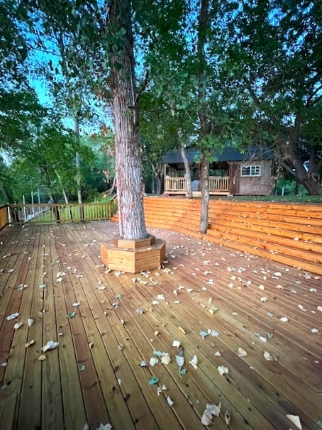 view of wooden terrace