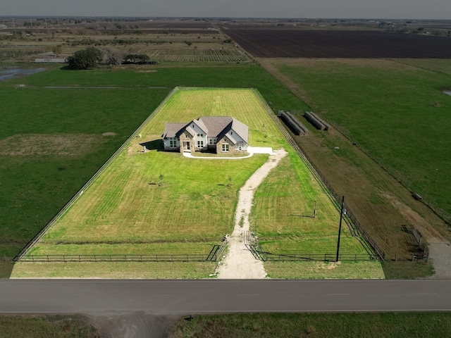 aerial view featuring a rural view