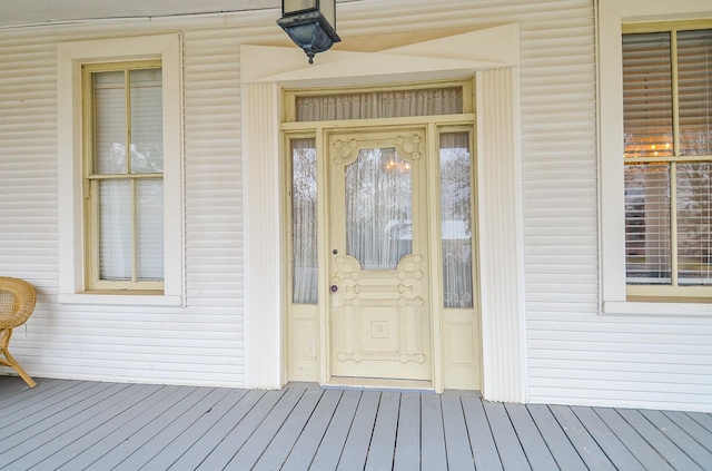 view of doorway to property